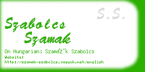 szabolcs szamak business card